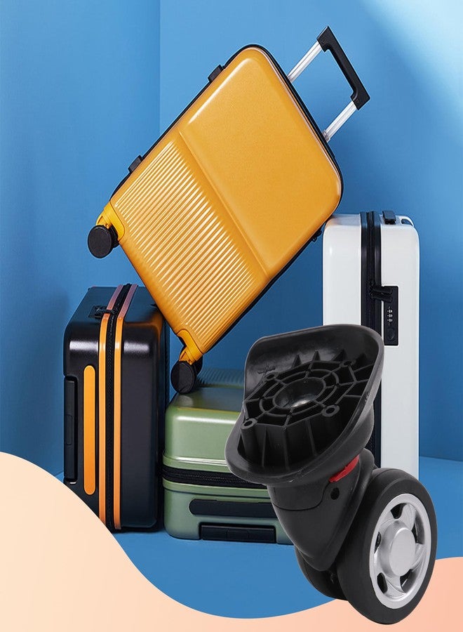 logyues 4Pcs Universal Swivel Wheel Left Suitcase Wheel (4L) 115W Series W055 Wheel Replacement Black - Image 4